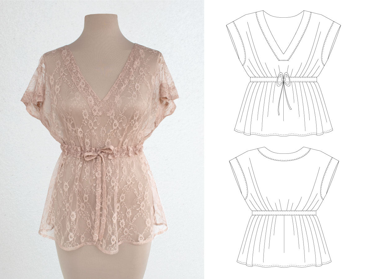 Lace Peplum - Top - PDF Sewing Pattern
